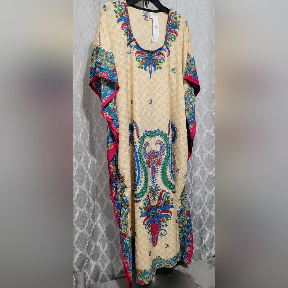 Sante' Classics | Vibrant Kaftan Mumu | Free Size | Boho Dress